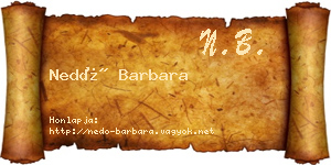 Nedó Barbara névjegykártya