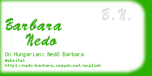 barbara nedo business card
